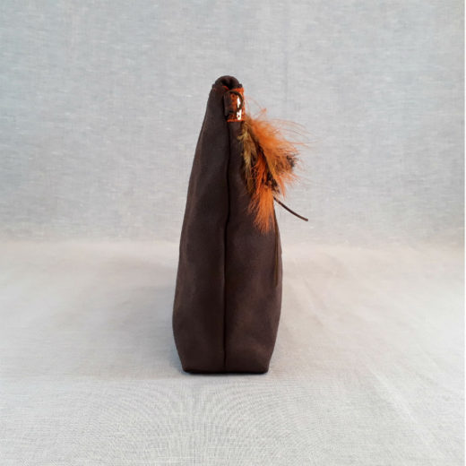 bolso bandolera lateral marrón