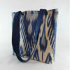 bolso tote mujer crema y azul