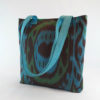 bolso tote mujer azul y verde