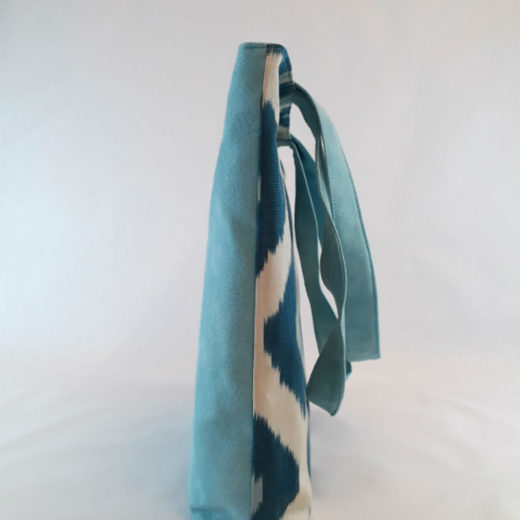 bolso tote mujer ikat azul cielo