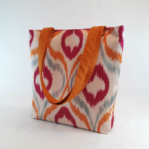 tote mujer ikat melocotón