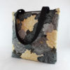 bolso tote mujer tela japonesa negro y amarillo