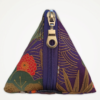 monedreo triangular algodón garzas japón morado